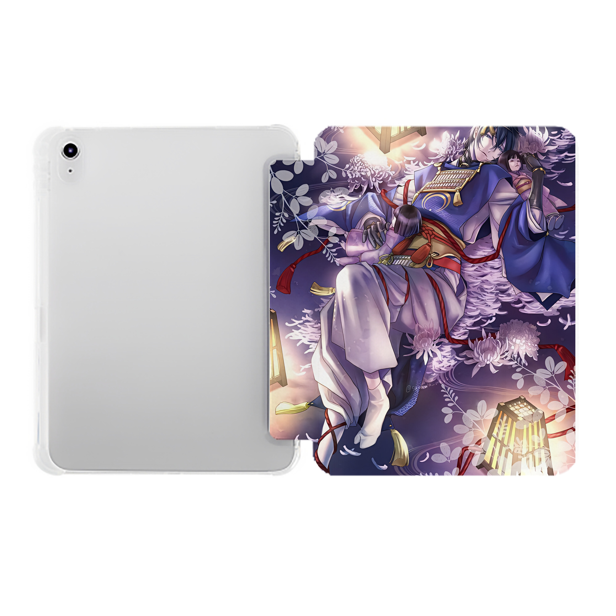 （画像用） 刀剣乱舞 Touken Ranbu IPad ケース ペン収納付き 三つ折りスタンド PUレザー×シリコン 対応機種9.5/10.5/10.9インチ